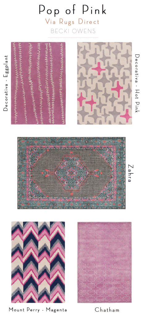Rug Trend - Pop of Pink