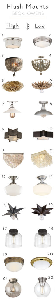Splurge and Save Flush Mount Lighting