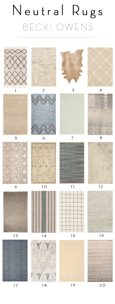 20 Neutral Rugs 25% Off!
