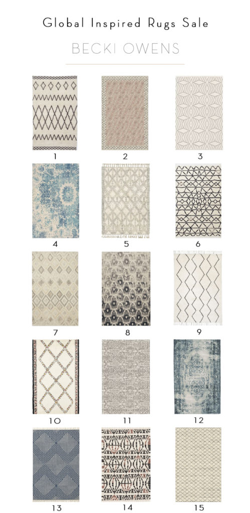 15 Global Inspired Rugs up to 50% off!