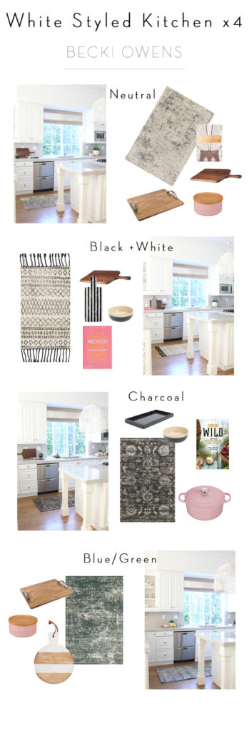 White Kitchen Styled Four Ways