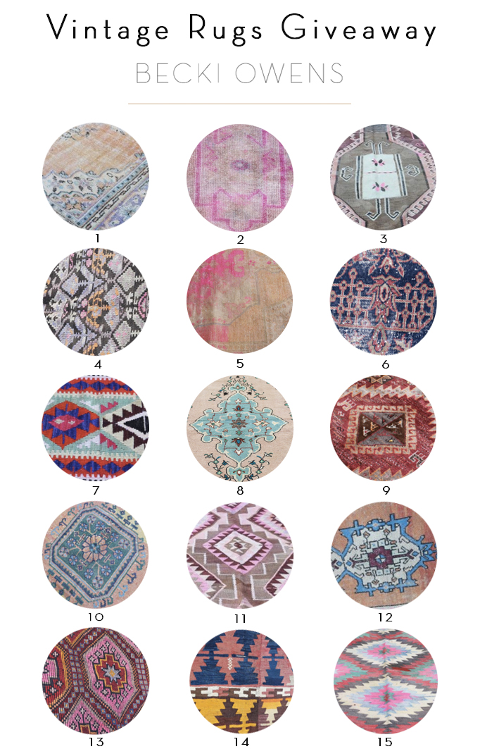 Vintage Rugs Giveaway!