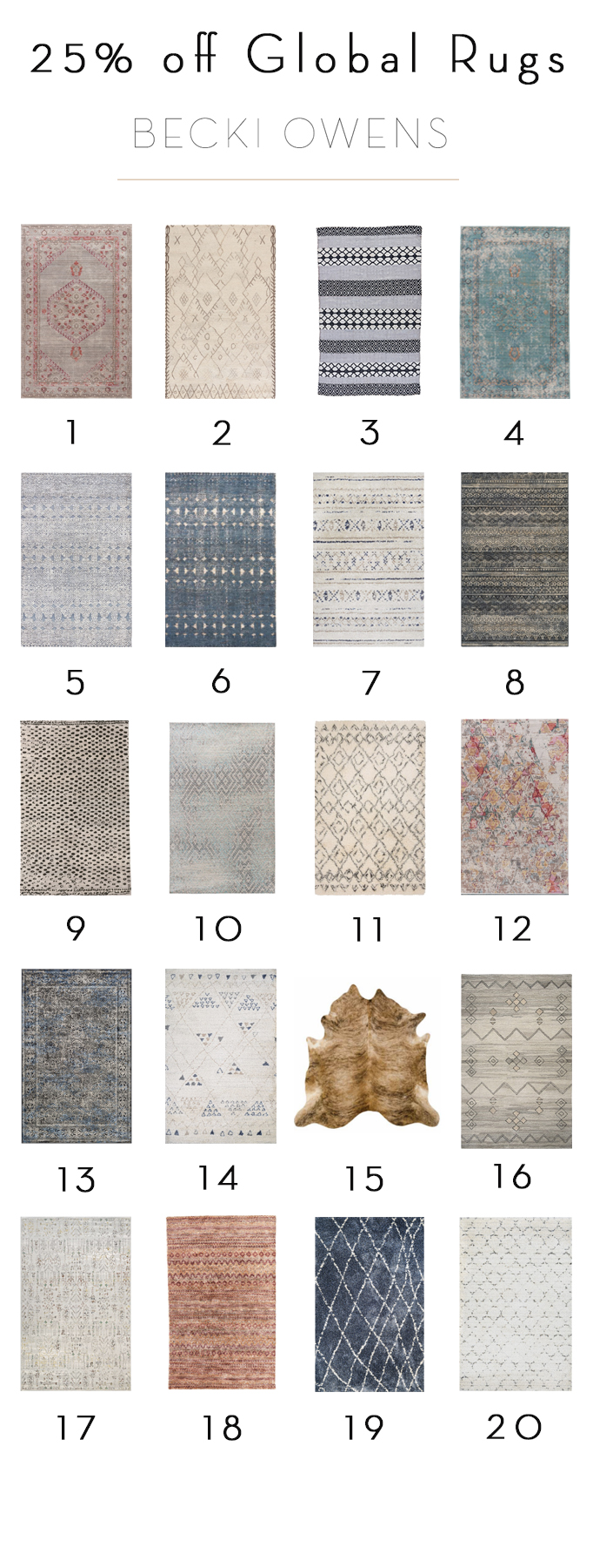 Global Rug 20 Global Inspired Rugs 25% Off! - Becki Owens