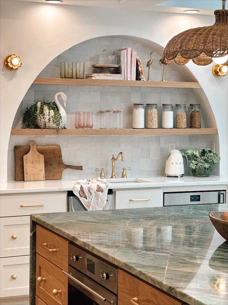 A Dreamy Kitchen Remodel with Woven Textures and Statement Stone ...